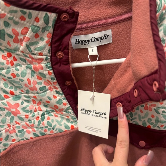 Happy Camp3R Tops - Happy Camp3r Floral Women's Top - Pink and Burgundy